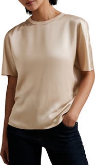 Reiss Lena Dolman Sleeve Silk Top