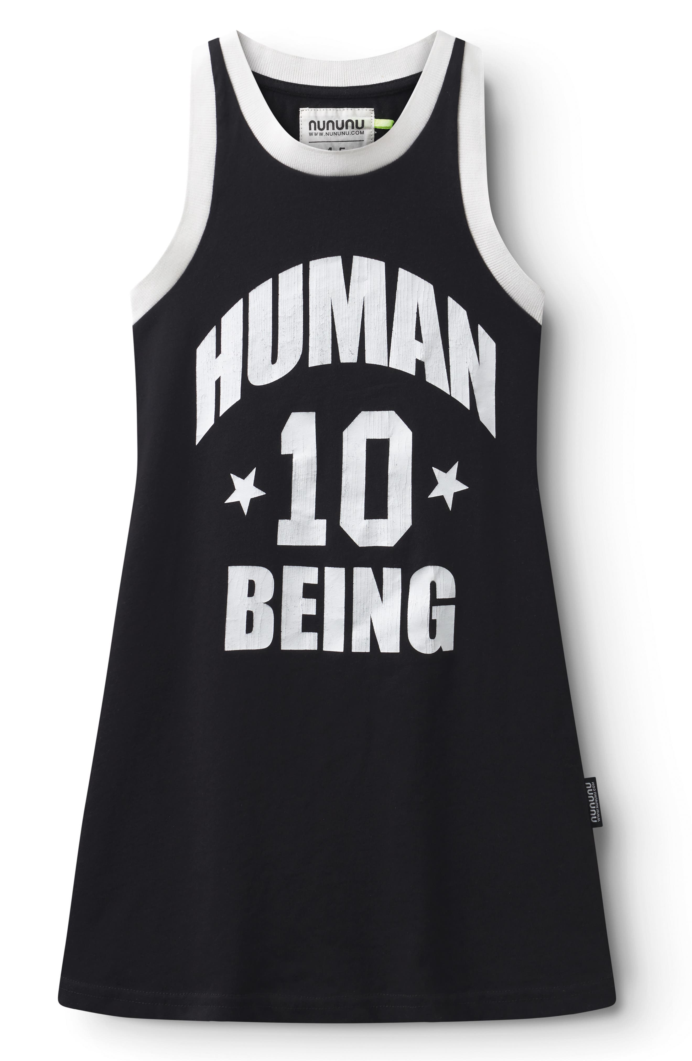 Nununu Kids' Human Team Cotton Graphic Tank Dress