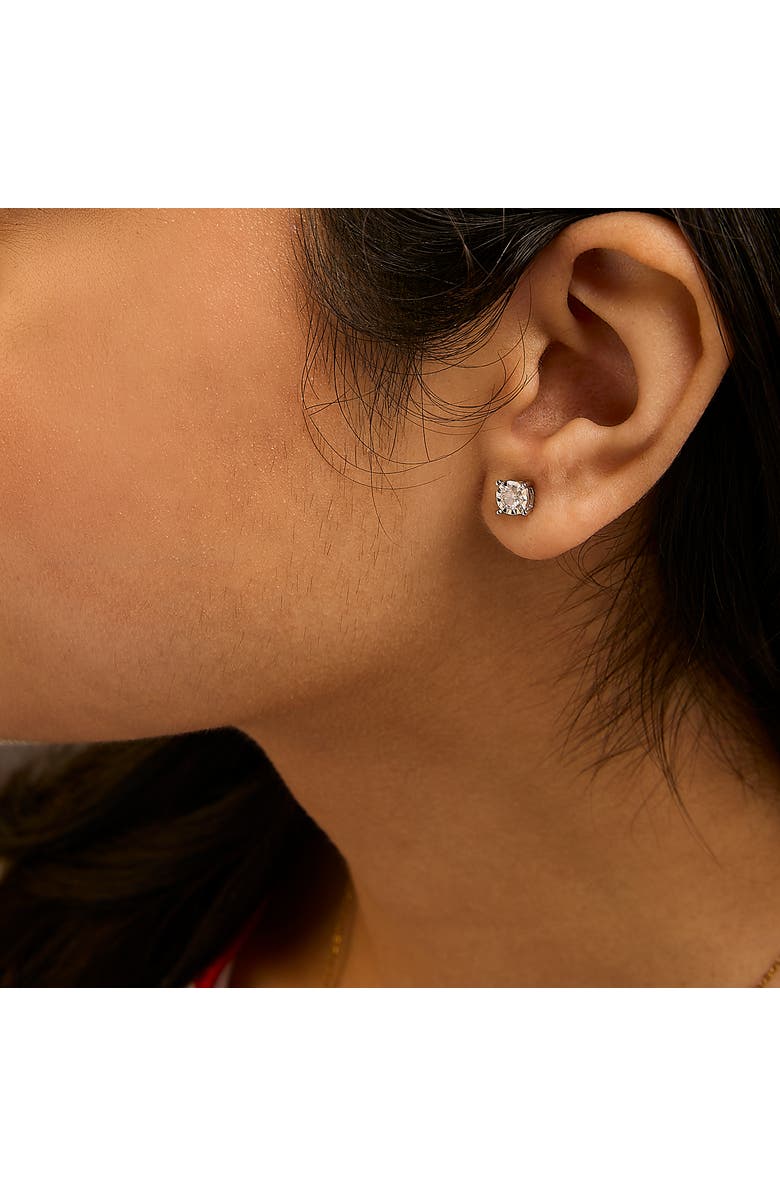 Haus of Brilliance Silver 1/2 Ct Near Colorless Diamond Miracle- Stud Earrings, Alternate, color, White