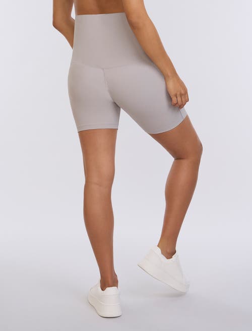 Motherhood Maternity Over The Belly 6 1/2" Maternity Biker Short In Opal