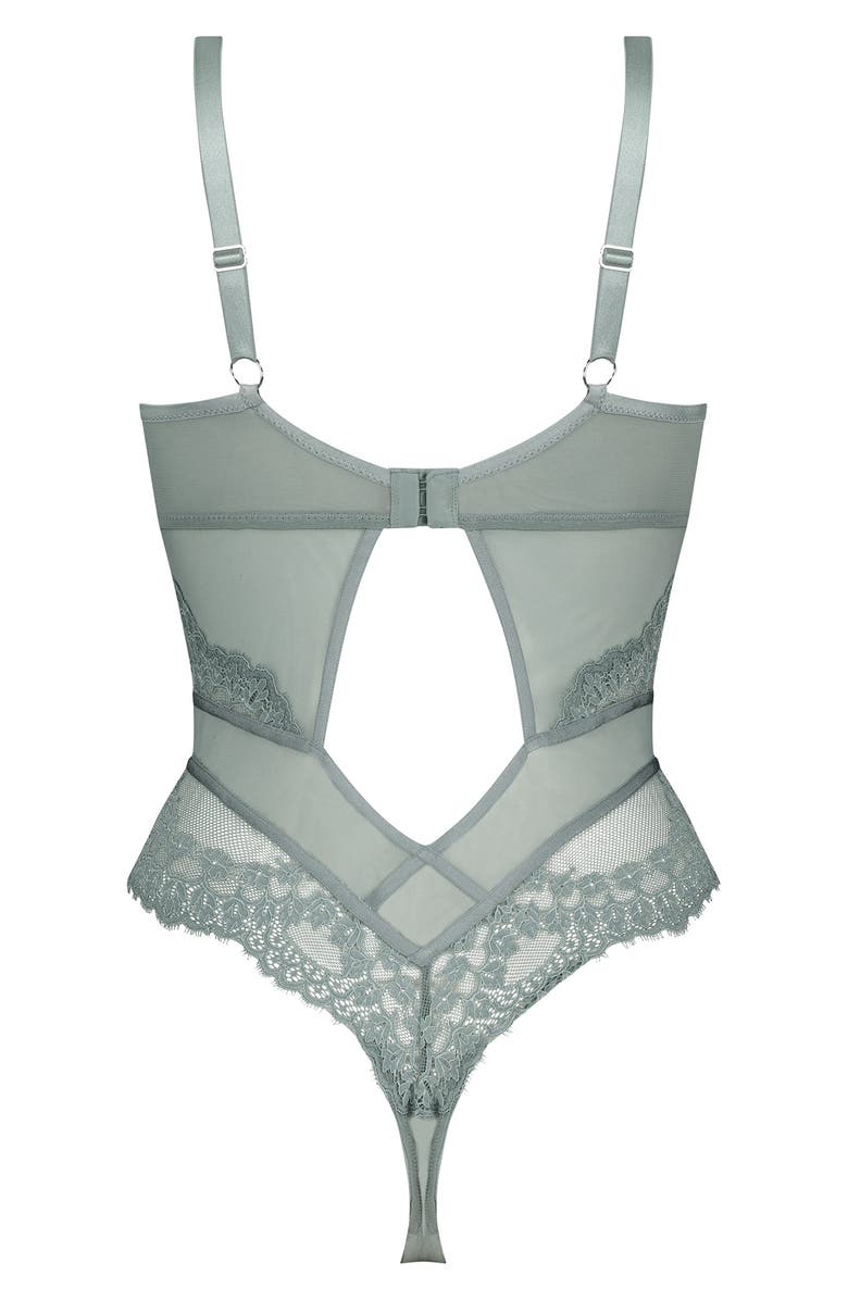 Hunkemöller Amanza Underwire Thong Bodysuit, Alternate, color,