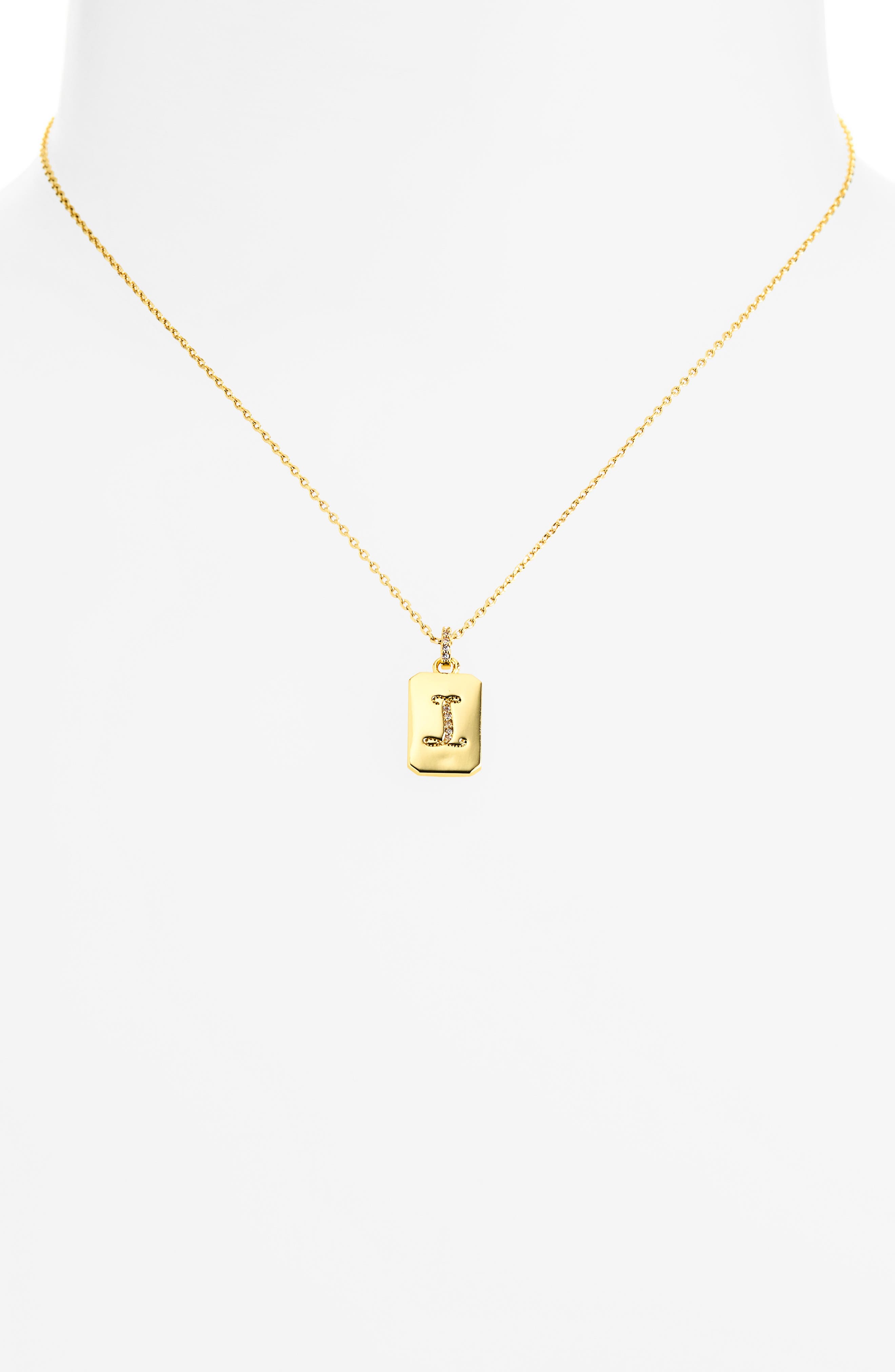 Chelsea28 Gift Boxed Pavé Initial Tag Necklace (Women) | Nordstrom