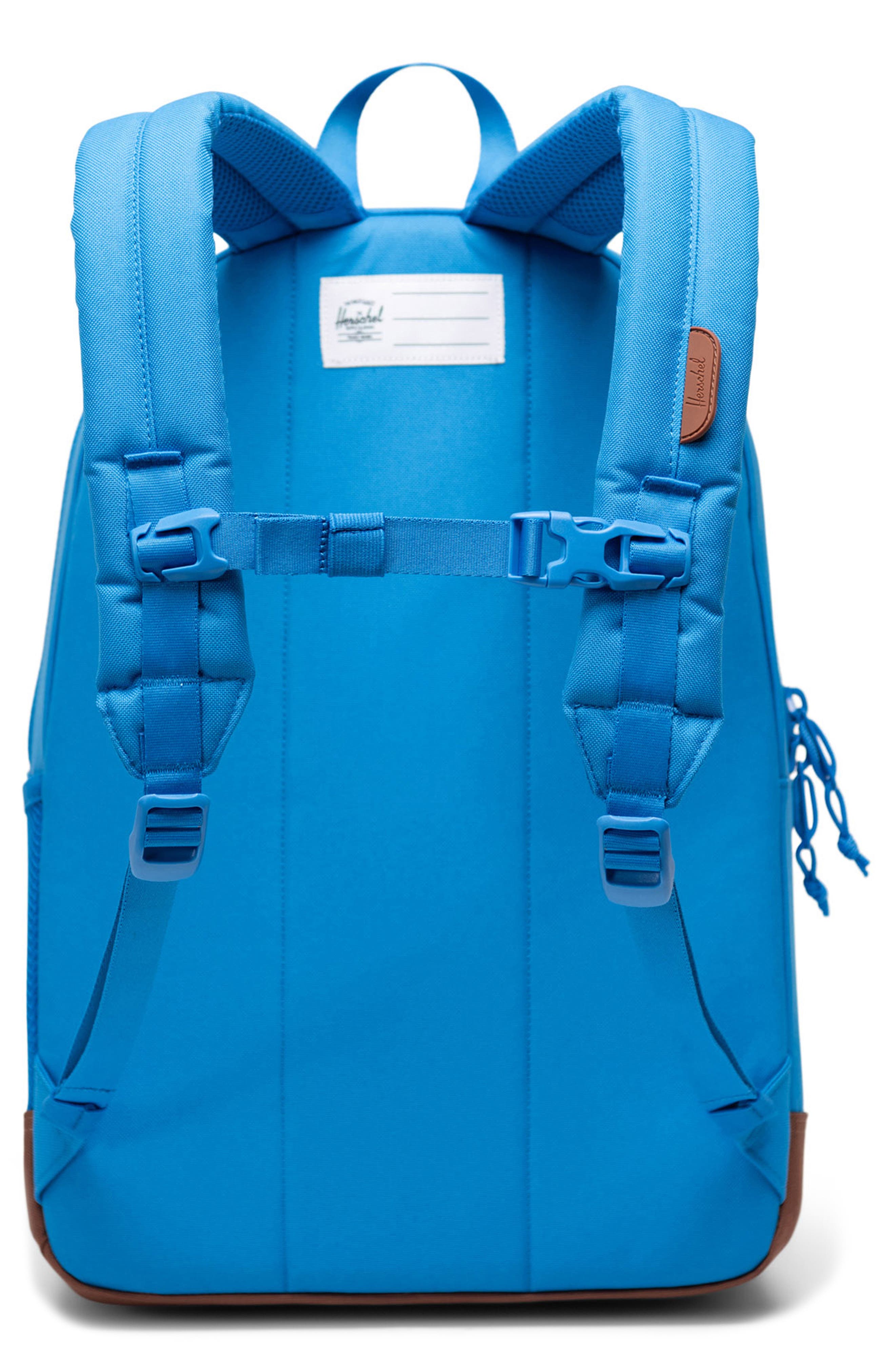 Kids' Heritage Youth Backpack, Alternate, color, FRENCH BLUE/SADDLE BROWN