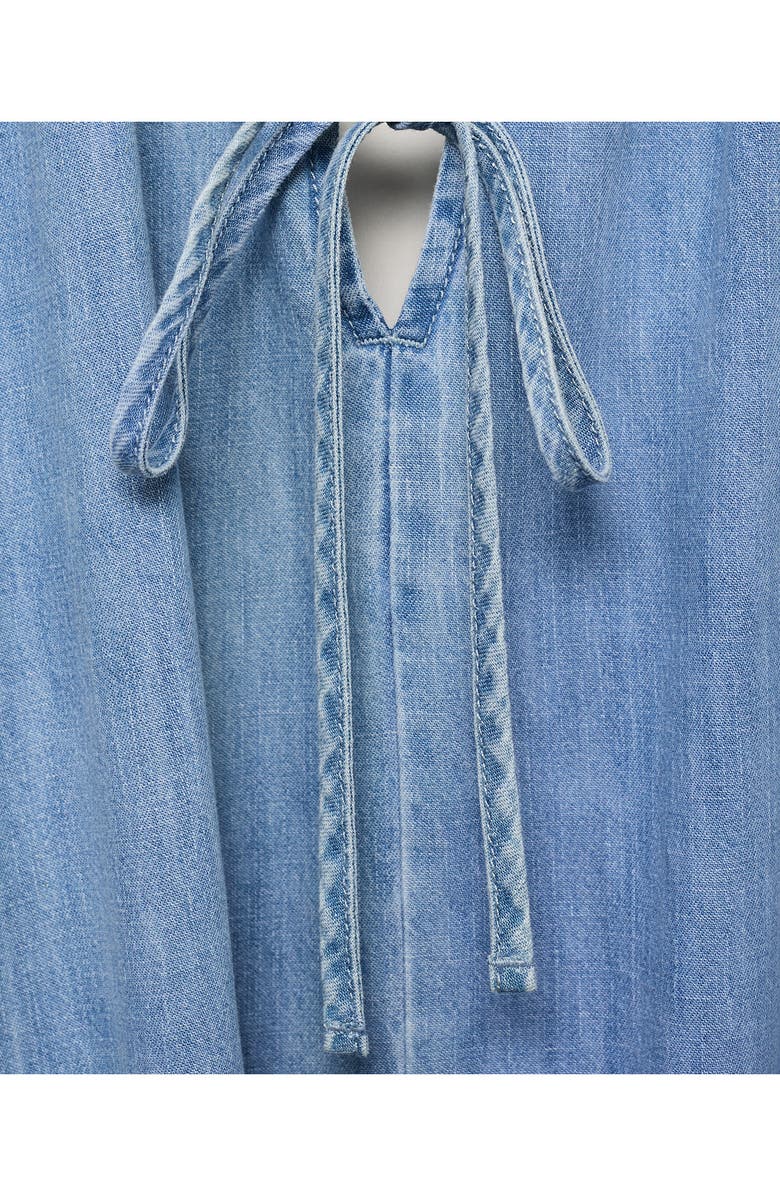 MANGO Denim Halter Shift Dress, Alternate, color, Medium Blue