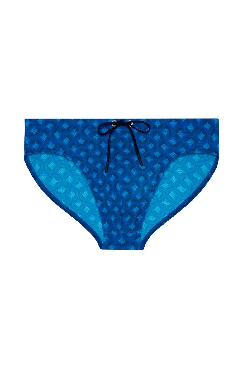 Trinacria Swim Mini Briefs, Main, color, Navy Print