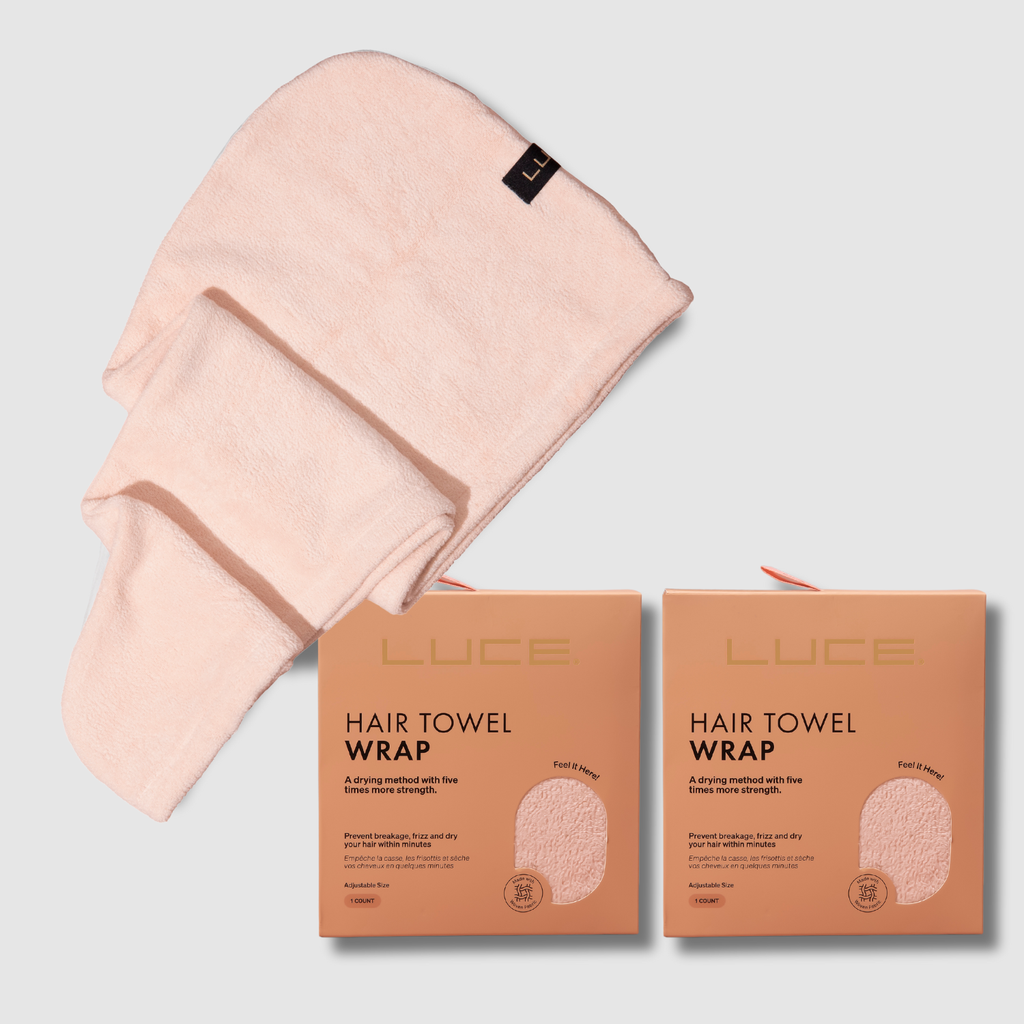 Luce Beauty Adjustable Hair Towel Wrap In Pink