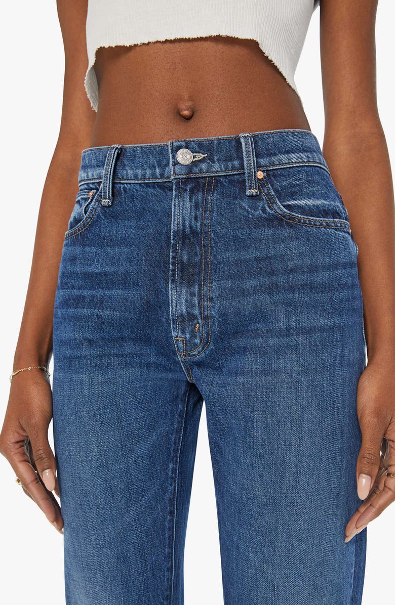 MOTHER The Ditcher Zip Flood Straight Leg Jeans, Alternate, color,