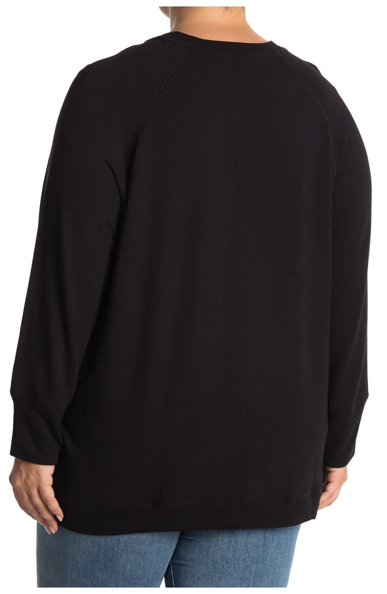 Workshop Crew Neck Crossover Hem Sweatshirt, Alternate, color,