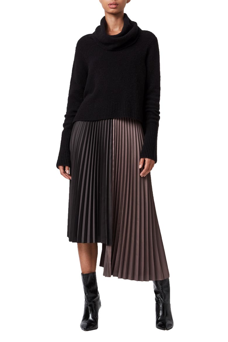 Jessie Two-Piece Sweater & Dress, Alternate, color, BLACK/ MINK PINK