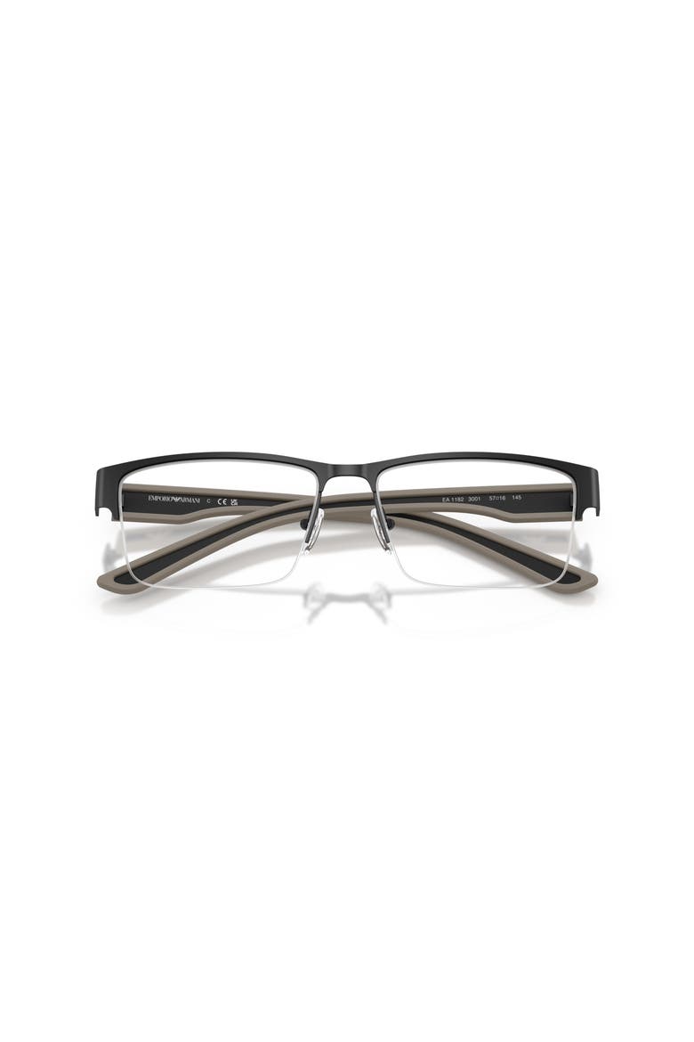 57mm Rectangle optical glasses, Alternate, color, Black