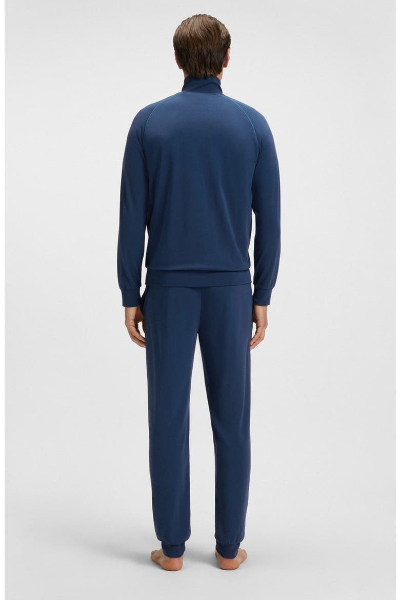 Mix Match Stretch Cotton Lounge Jacket, Alternate, color, OPEN BLUE