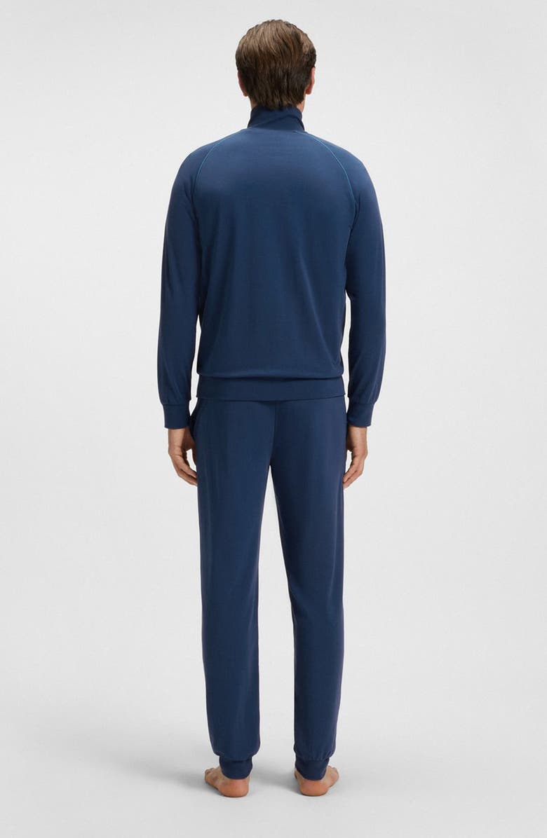 BOSS Mix Match Stretch Cotton Lounge Jacket, Alternate, color, Open Blue