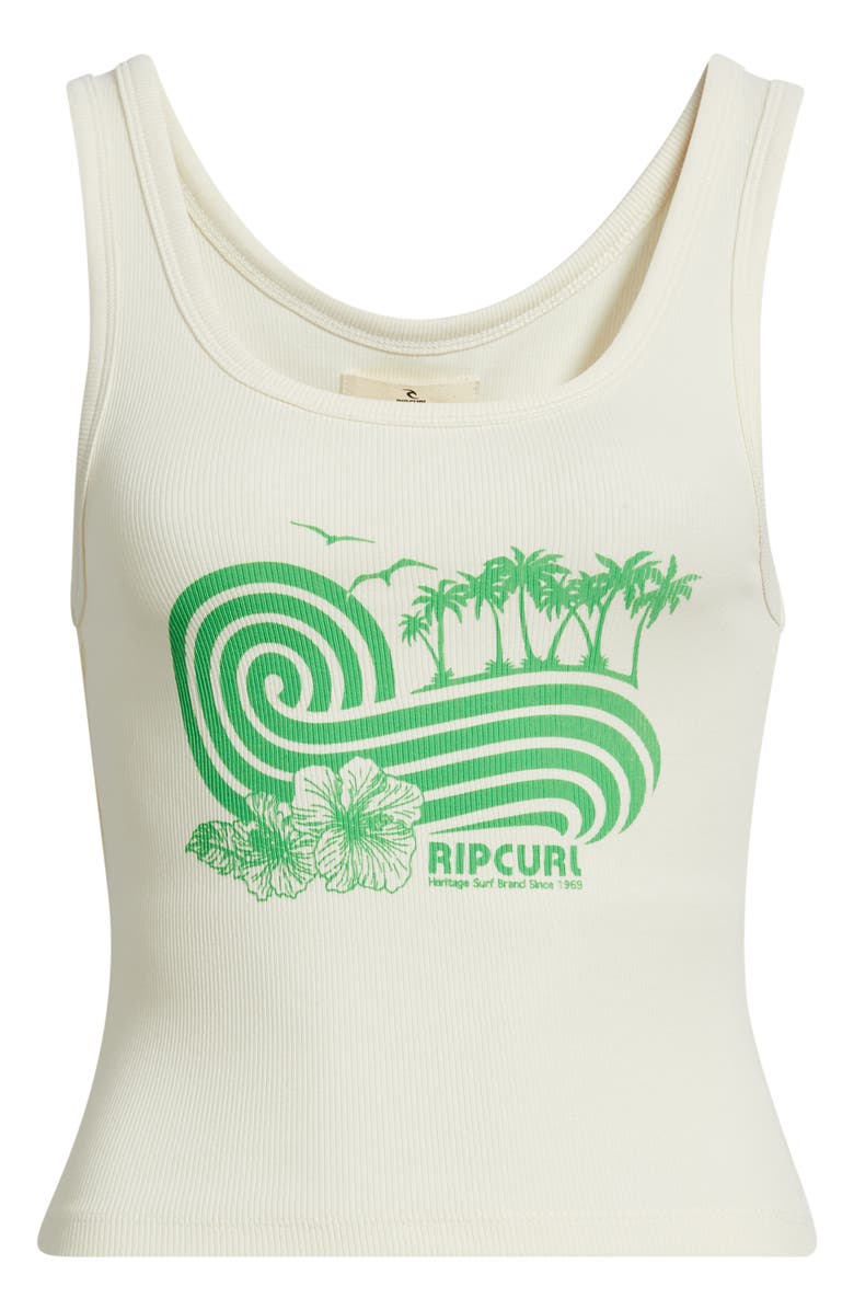 Rip Curl Ocean Break Rib Graphic Tank, Alternate, color, Bone