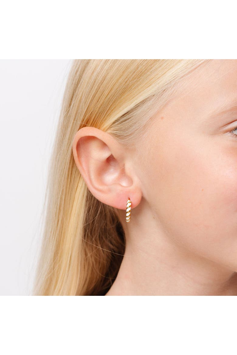 Braided Hoop Earrings, Alternate, color, White