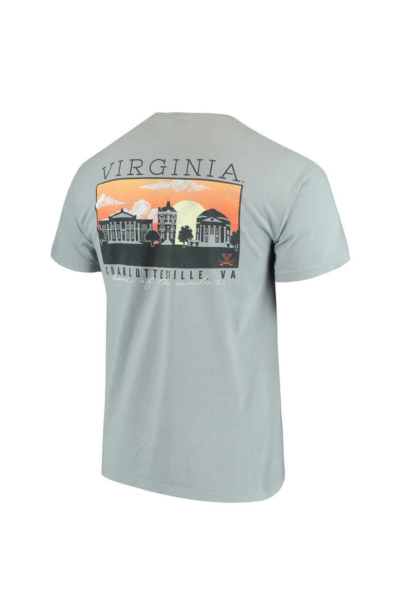 IMAGE ONE Men's Gray Virginia Cavaliers Team Comfort Colors Campus Scenery T-Shirt, Alternate, color, 