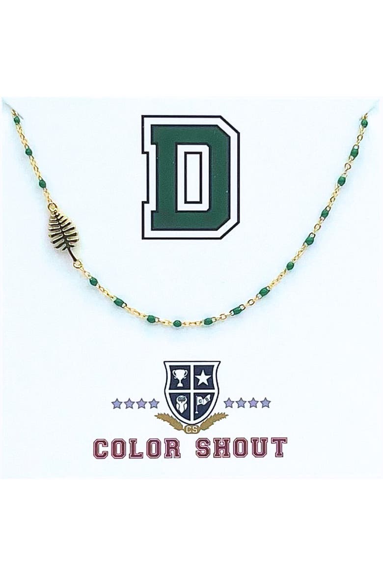 Dartmouth University Side Necklace, Main, color, Yellow Gold