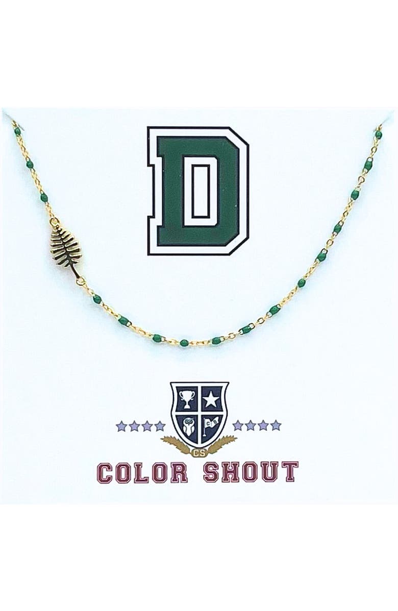 Color Shout Dartmouth University Side Necklace, Main, color, Yellow Gold
