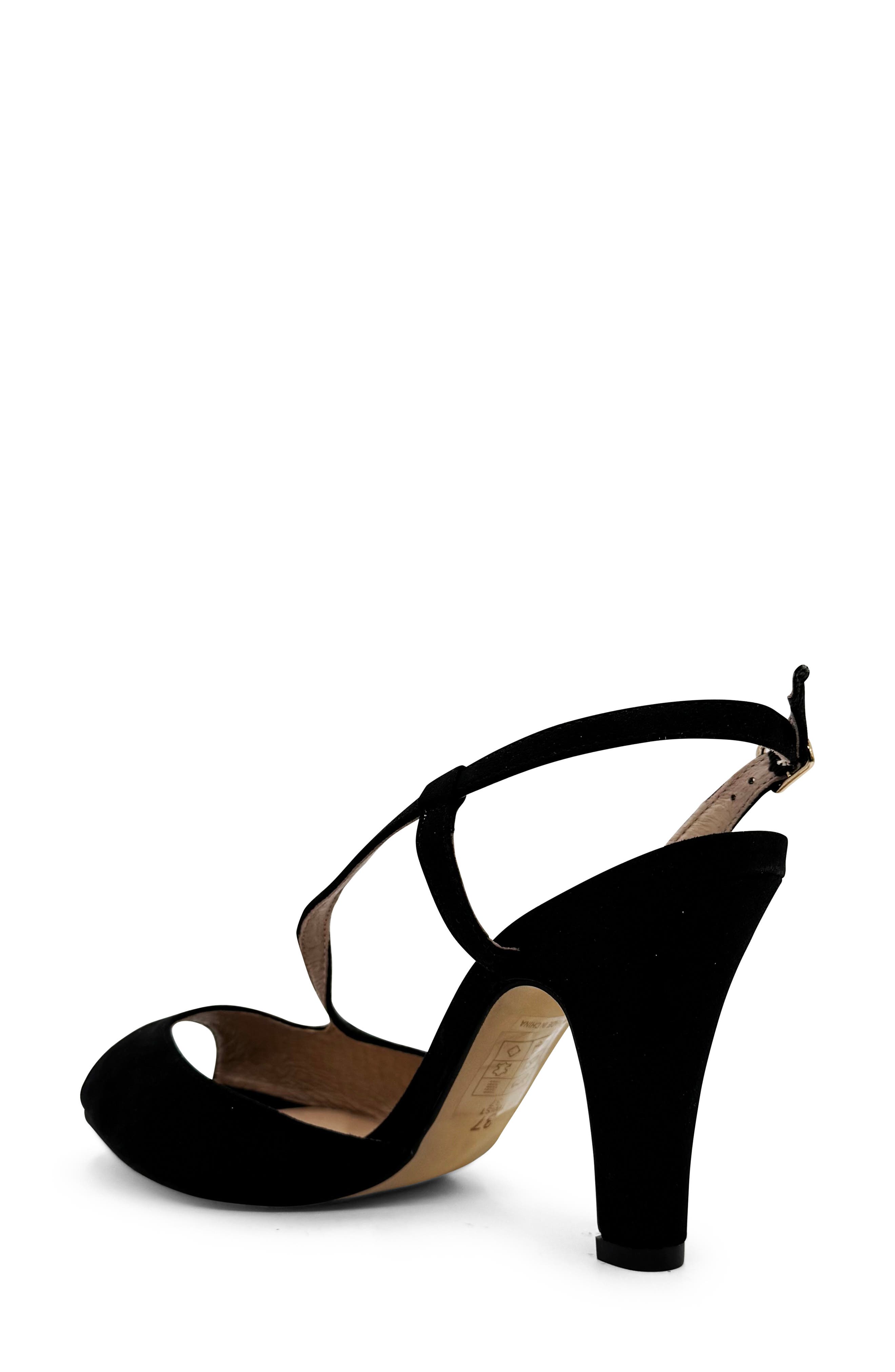 CHELSEA CREW Twist d'Orsay Sandal, Alternate, color, Black Micro