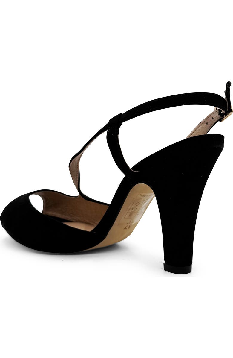 CHELSEA CREW Twist d'Orsay Sandal, Alternate, color, Black Micro