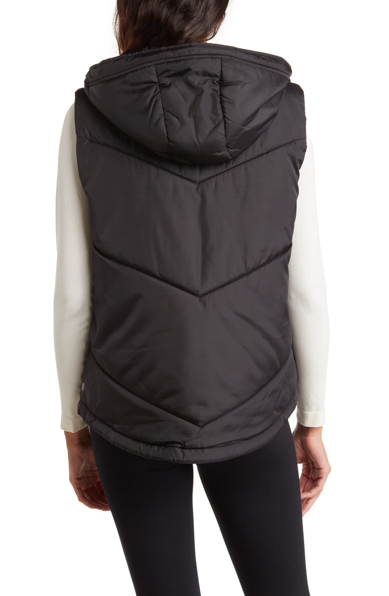 Z by Zella Hooded Short Puffer Vest, Alternate, color,