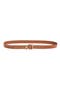 Slim Double Gancio Leather Belt