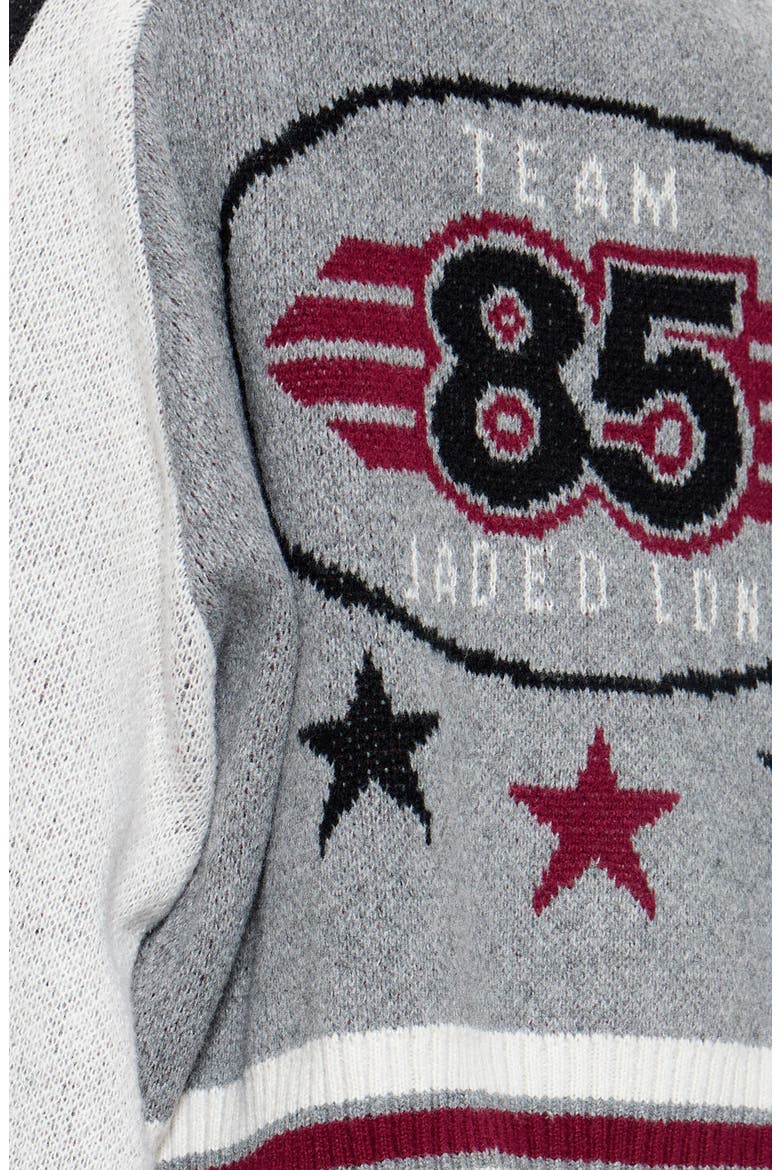Team 85 Knitted Bomber Jacket, Alternate, color, GREY