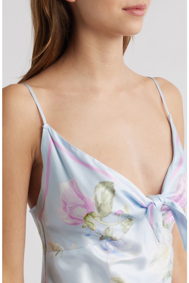 Beliona Floral Minidress, Alternate, color, AMETHYST SKY