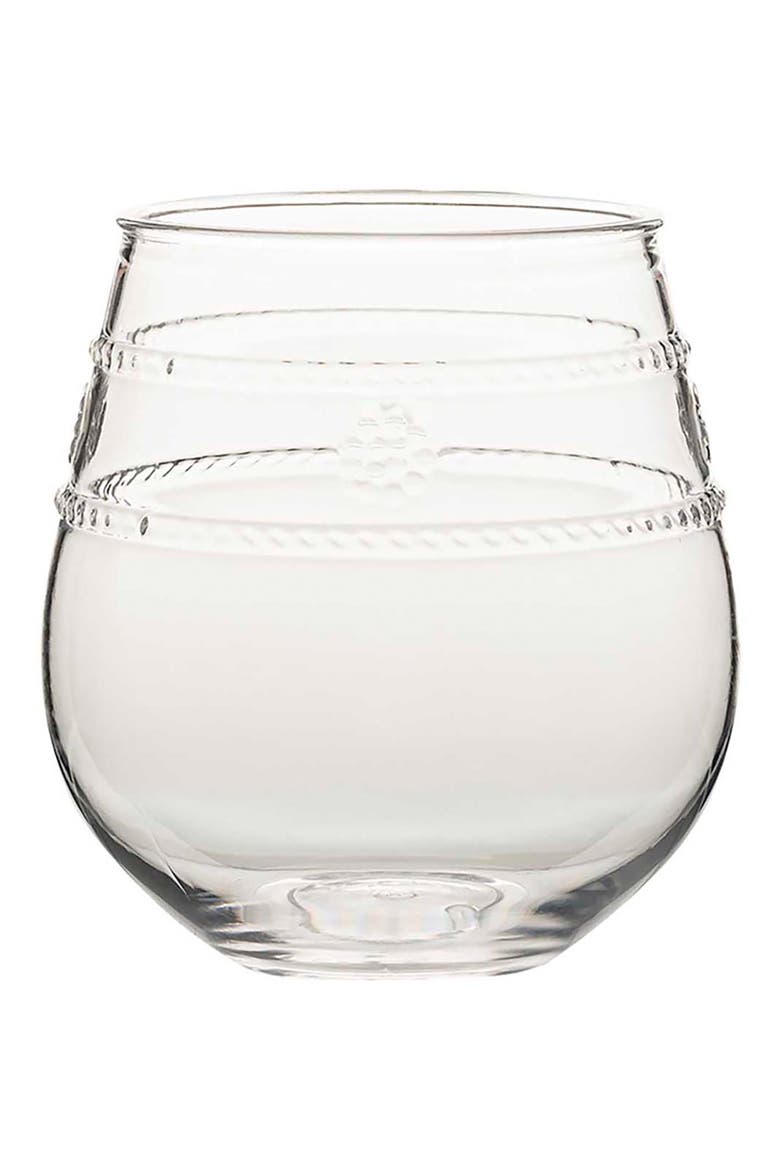 Isabella Set of 4 Acrylic Stemless Wine Glasses, Alternate, color, CLEAR