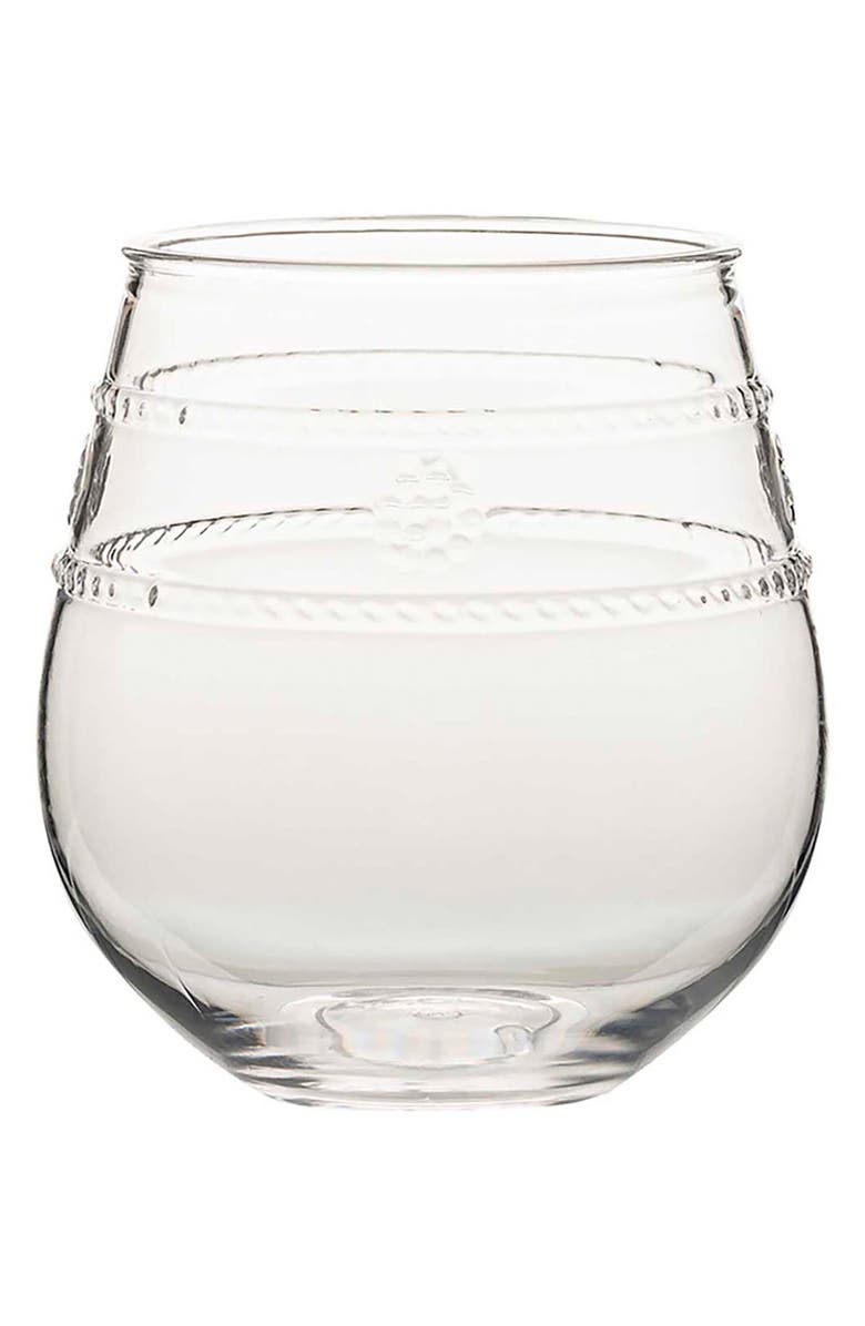 Juliska Isabella Set of 4 Acrylic Stemless Wine Glasses, Alternate, color, Clear