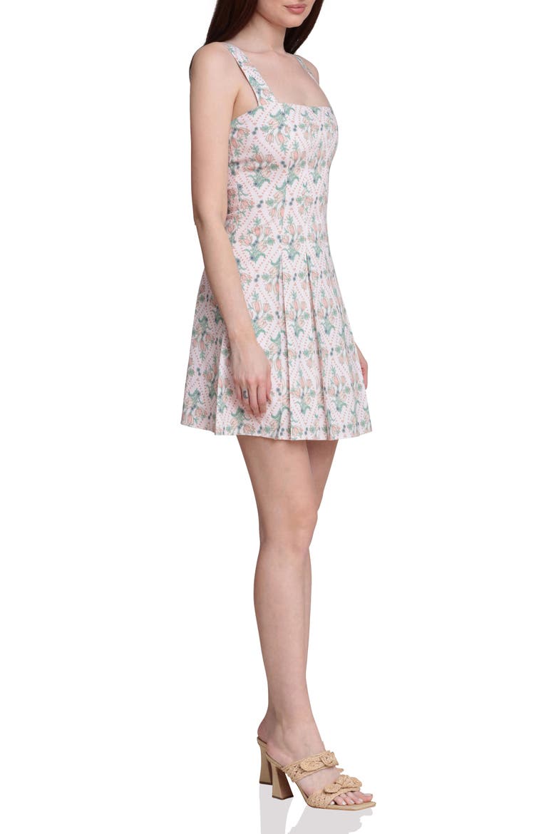 Paneled Stretch Cotton Mini Sundress, Alternate, color, TULIP TAPESTRY