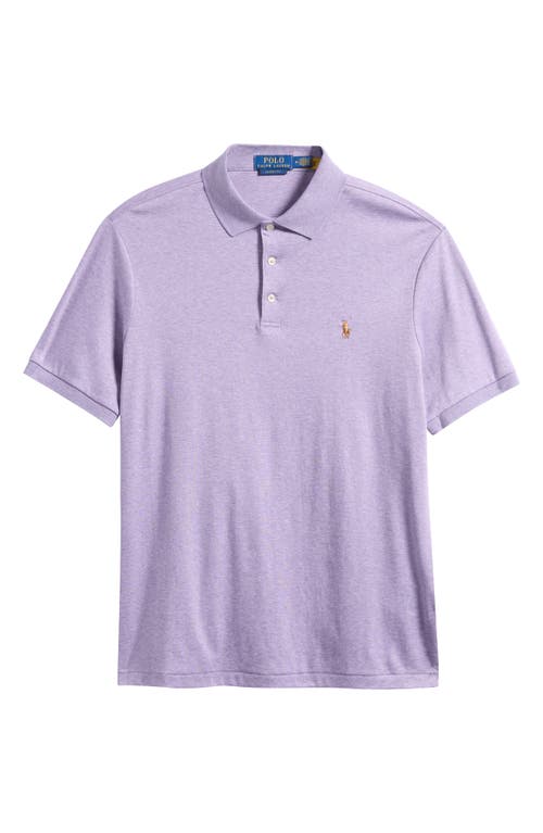 Polo Ralph Lauren Solid Cotton Jersey Polo In Purple