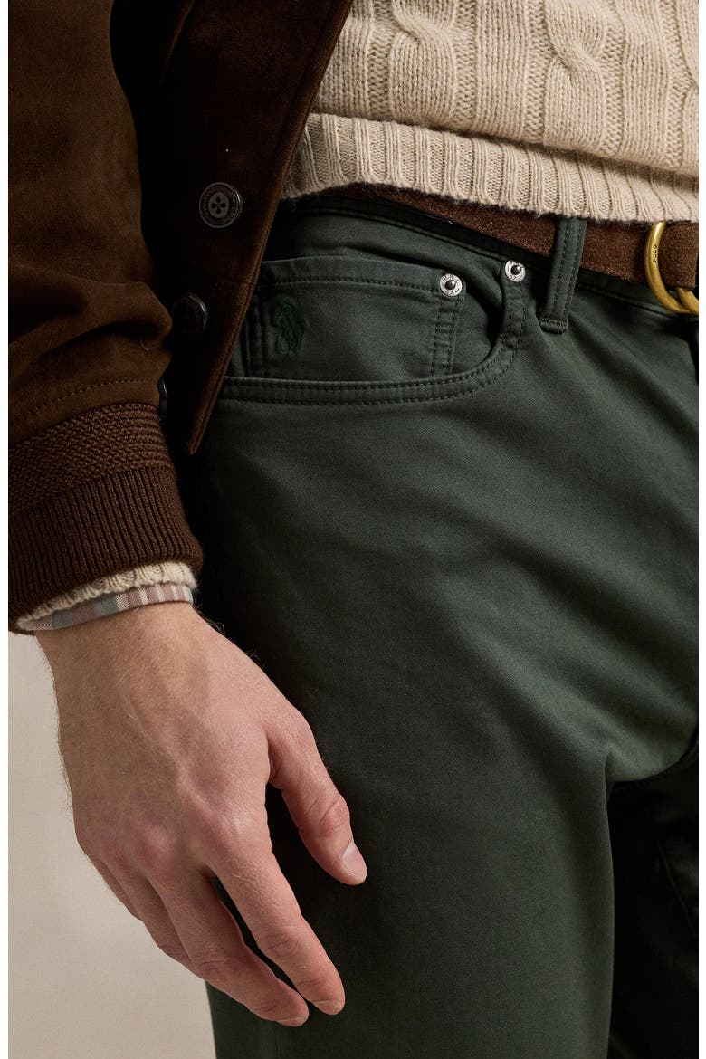 Sullivan Slim Fit Cotton Stretch Twill 5-Pocket Pants, Alternate, color, LINE GREEN