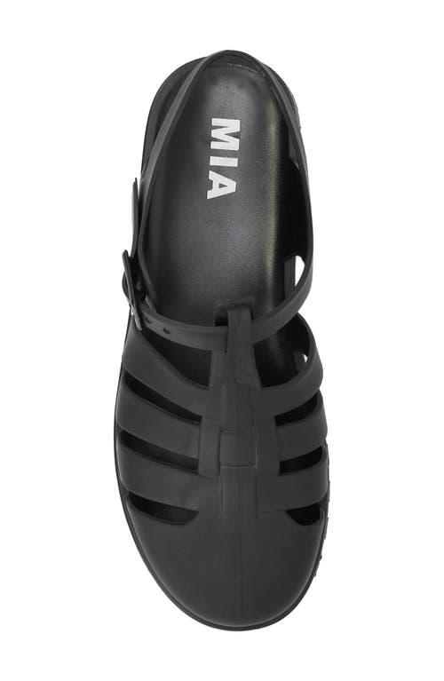 Mia Jelly Fisherman Sandal In Black