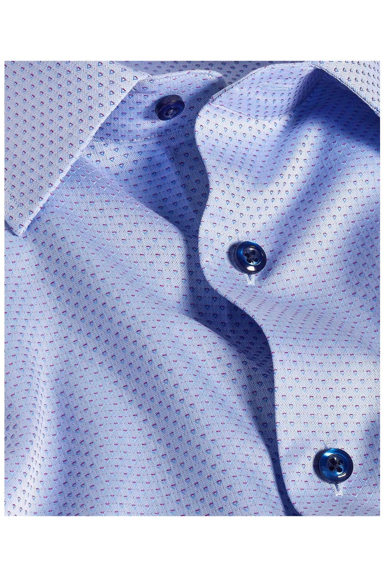 Fit Cotton Dobby Dress Shirt, Alternate, color, SKY/BERRY