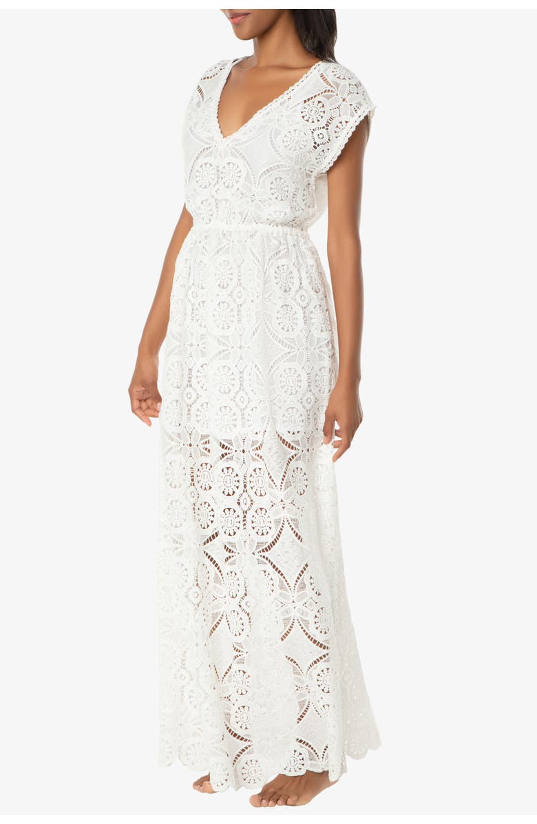 HELEN JON V-Neck Lace Maxi Dress, Alternate, color, Lace Crochet