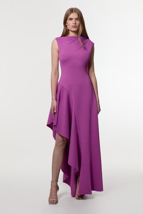 Waterfall Hem Maxi Dress
