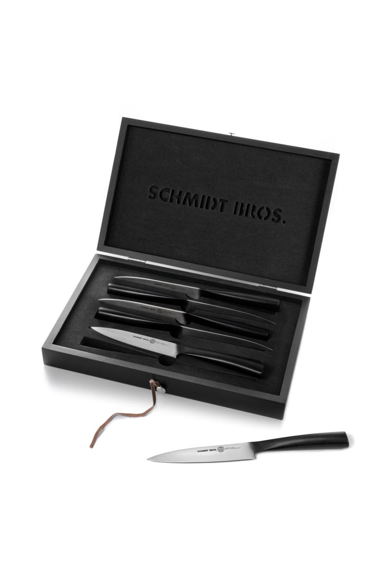 Carbon 6, 6-Piece Steak Set, Main, color, Black