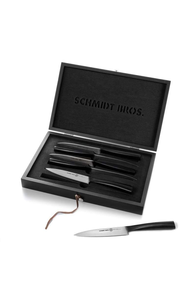 Schmidt Brothers Cutlery Carbon 6, 6-Piece Steak Set, Main, color, Black