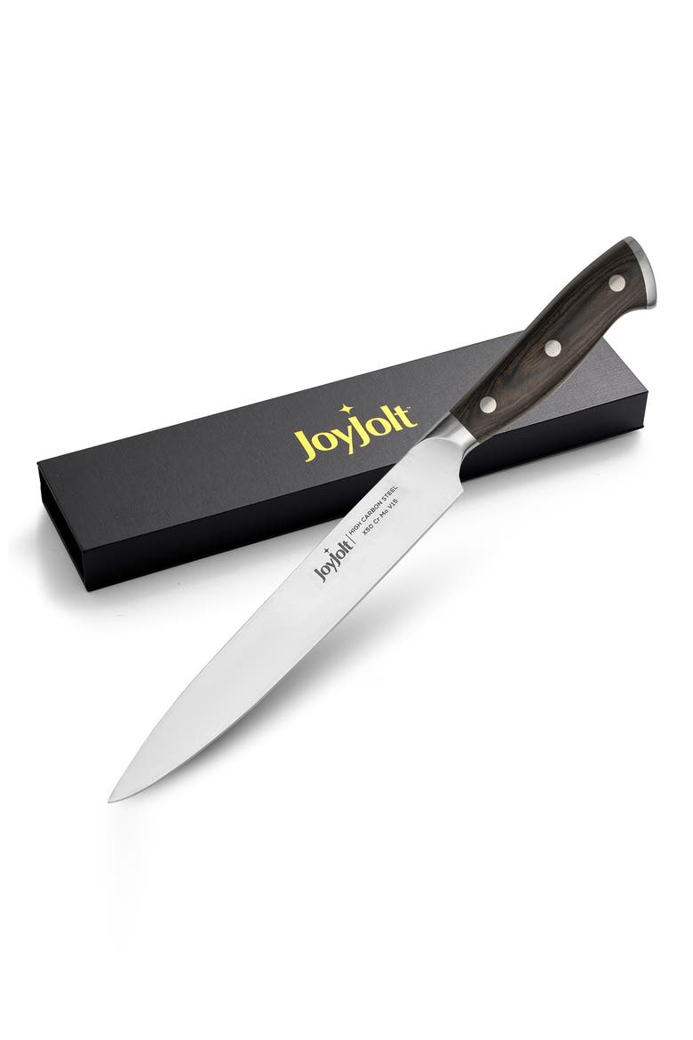8" Slicing Knife, Alternate, color, SILVER/ BLACK