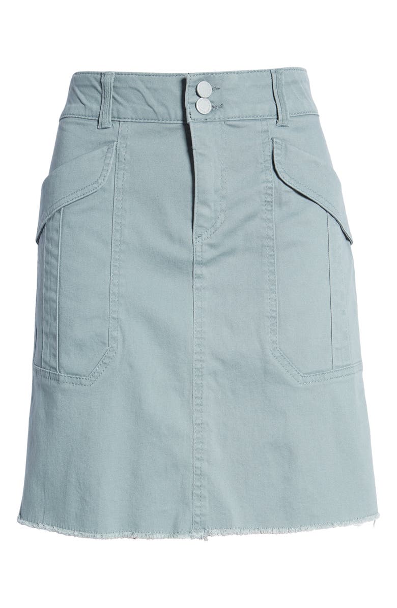 Wit & Wisdom 'Ab'Solution Flap Pocket Stretch Cotton Skirt, Alternate, color, Dssl-Dusty Slate