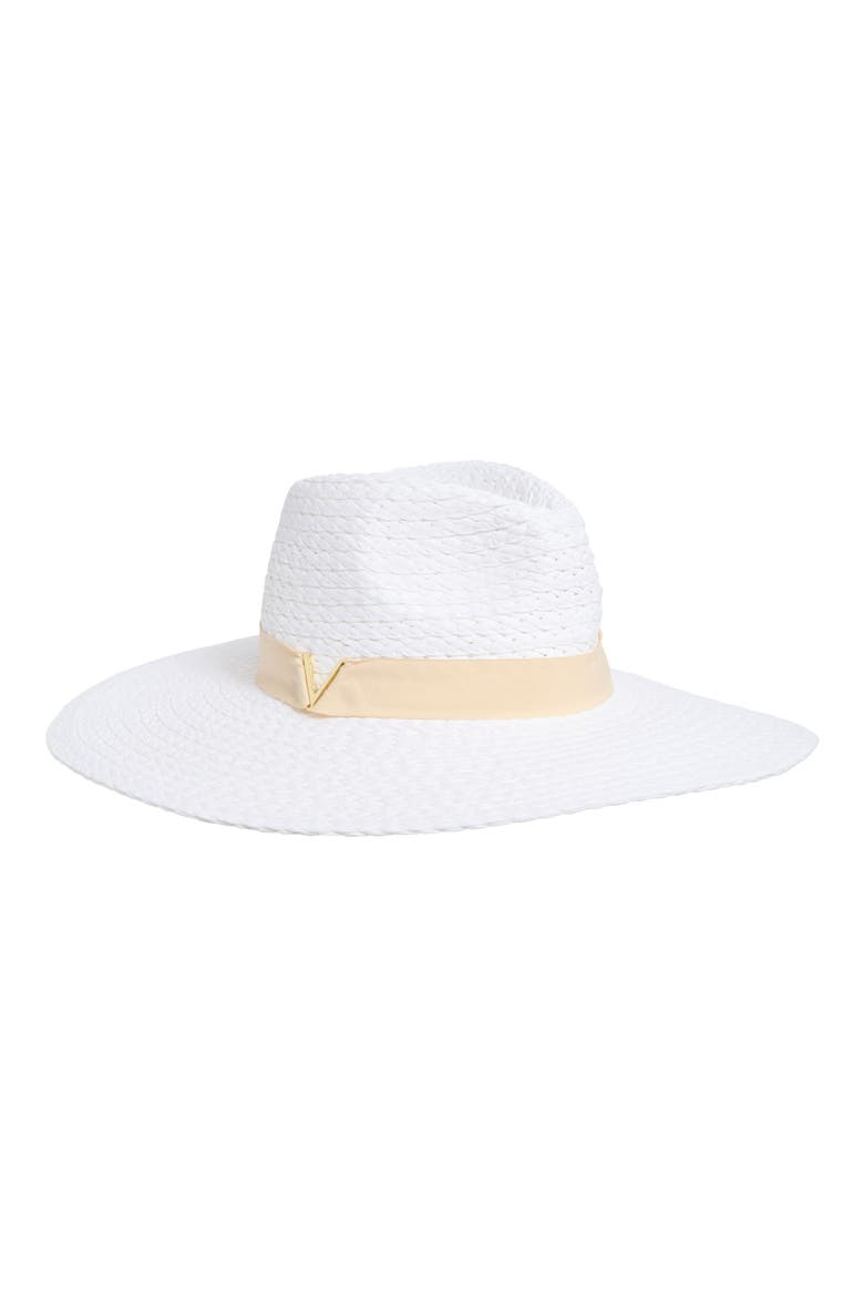 Oversize Straw Panama Hat, Main, color, BONE