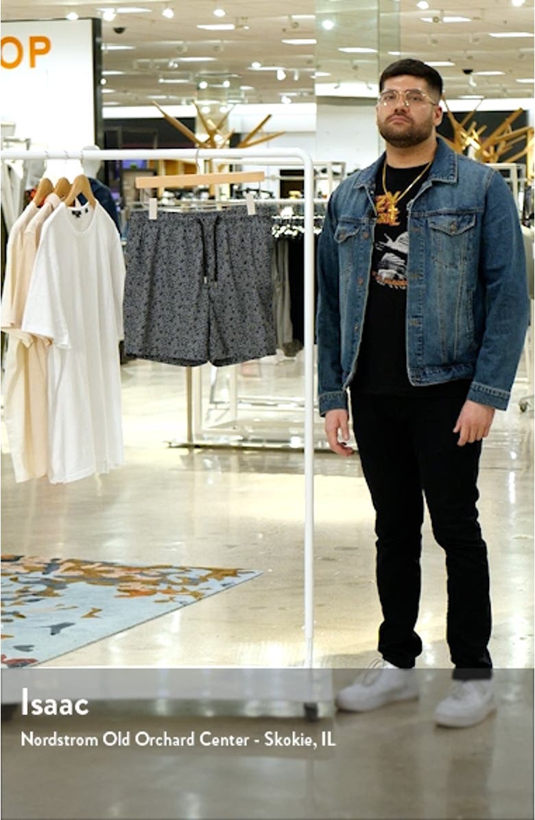 Dice Print Swim Trunks, sales video thumbnail