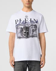 PHILIPP PLEIN Round Neck T-Shirt Dollar Signature Men