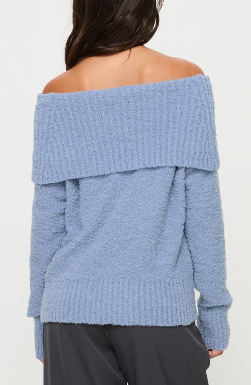PRINCESS POLLY PRINCESS POLLY PARKLEY OFF THE SHOULDER BOUCLÉ SWEATER