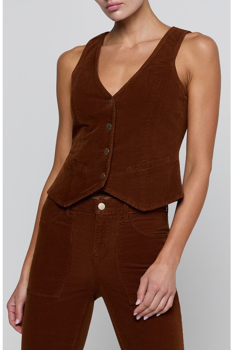 Yelena Corduroy Vest, Main, color, JAVA