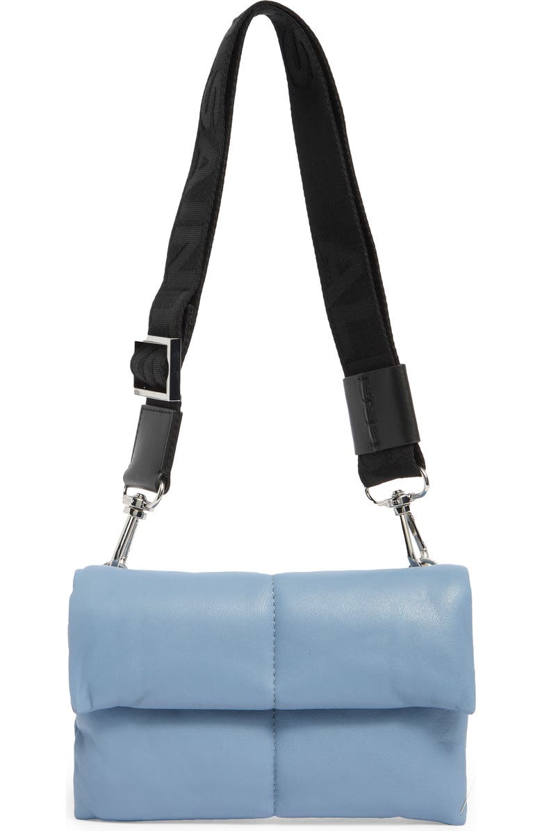 AllSaints Ezra Quilted Crossbody Bag, Main, color, Denim Grey