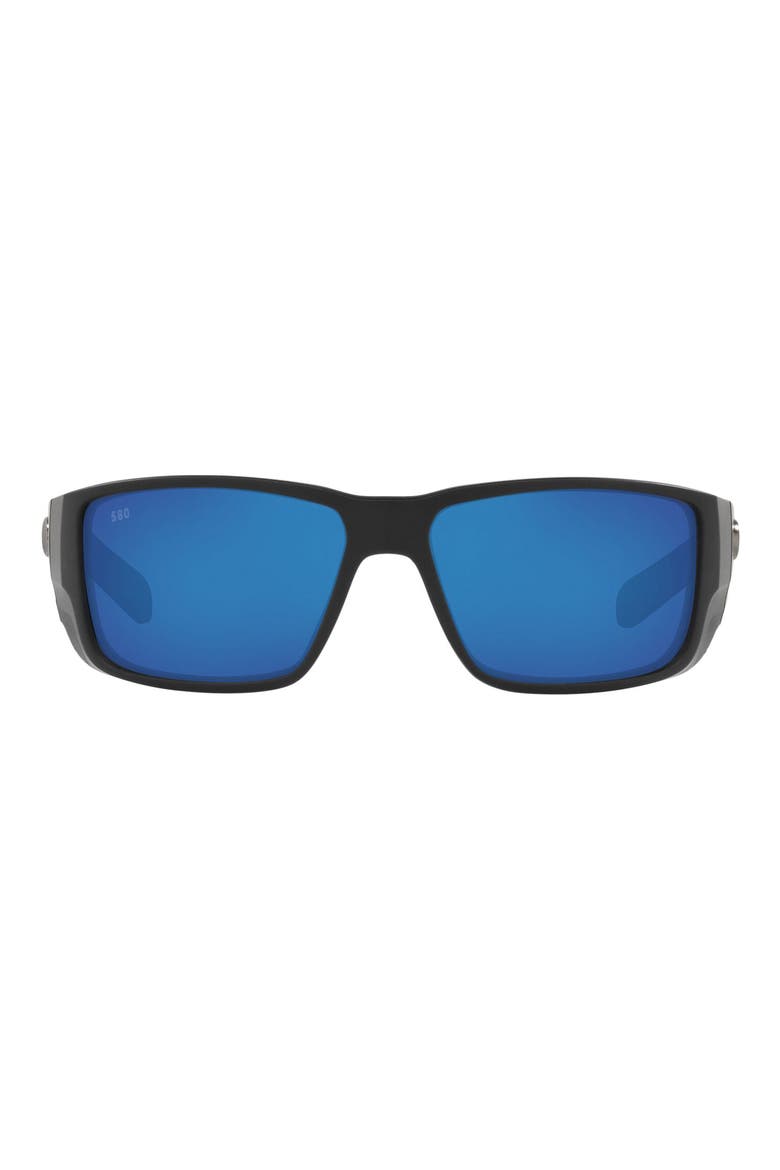 Fantail PRO 60mm Polarized Sunglasses, Alternate, color, MATTE BLACK/ BLUE MIRRORED