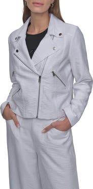 DKNY Crinkle Moto Jacket