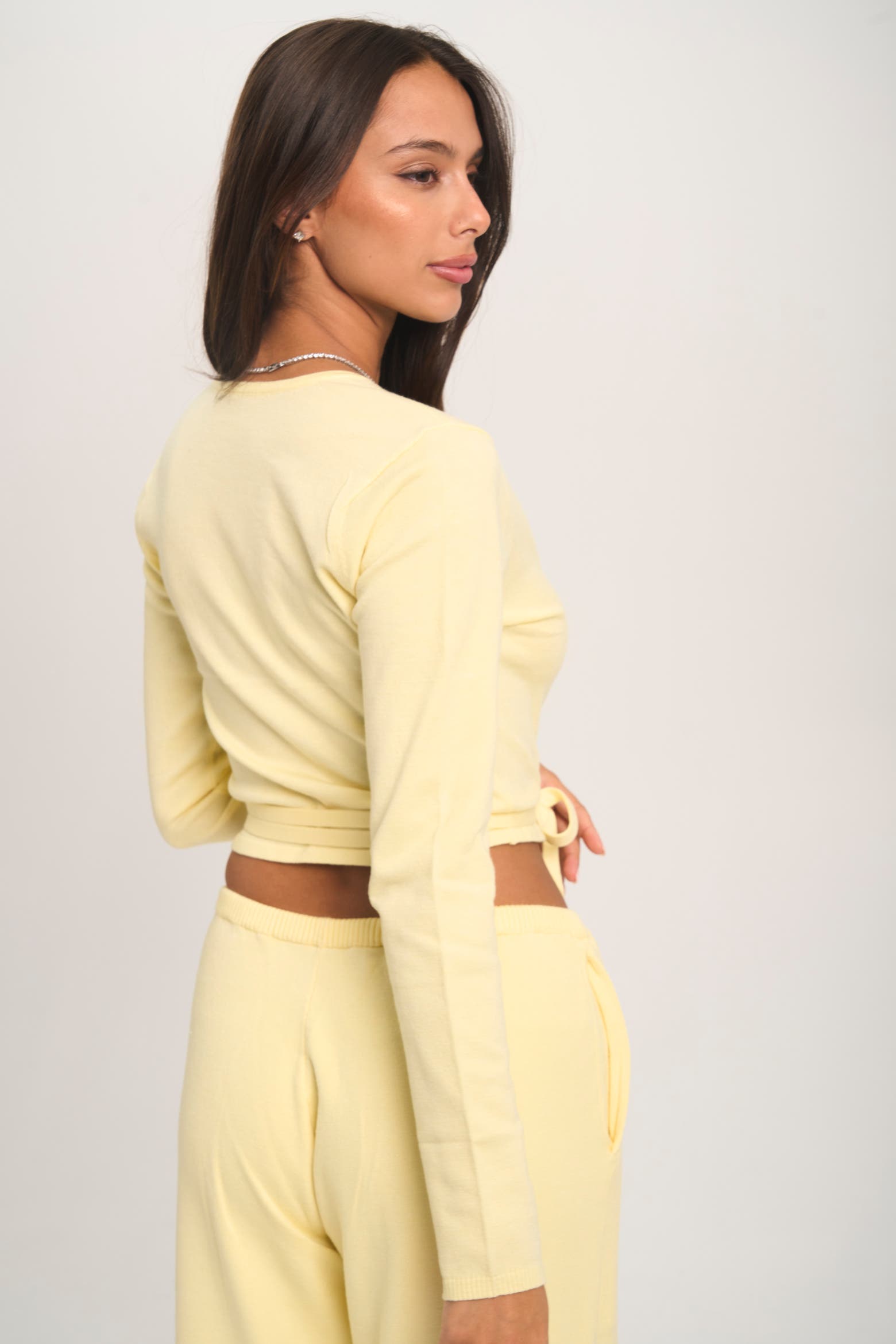 Sea Shell Tap Seashell Italia Ballerina Knit Long Sleeve Wrap Top (Women) | Nordstrom