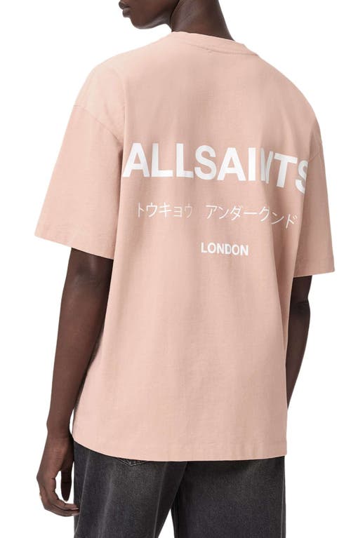 Allsaints Underground Etta Cotton Graphic T-shirt In Pink